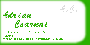 adrian csarnai business card
