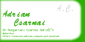 adrian csarnai business card